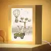 Wilde dieren - Safari - Watercolor - Luchtballon Light Box met kabel klein -zzzz_3d_website