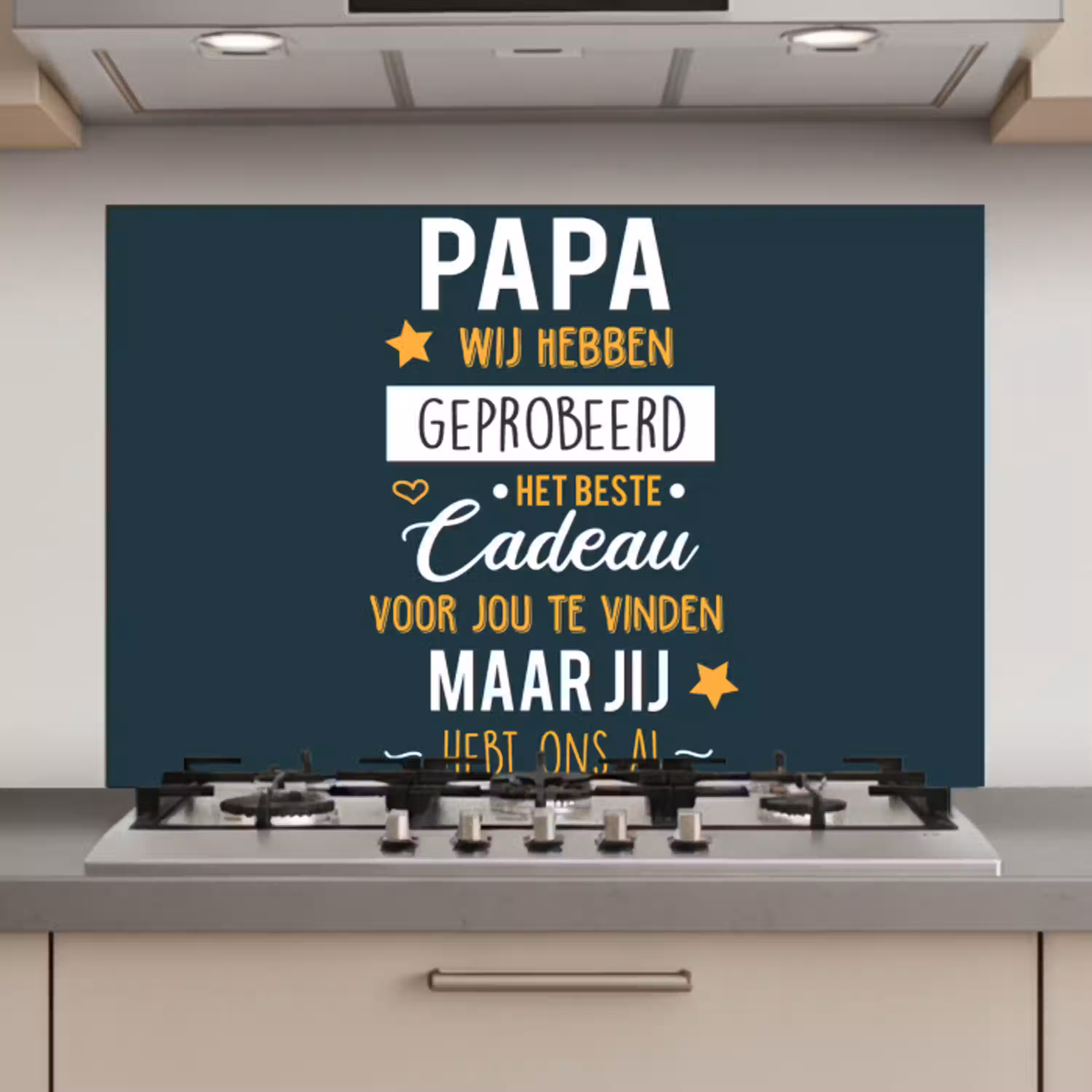 Quotes - Papa - Spreuken - Papa jij hebt ons al keuken achterwand spatscherm klein -3d_website