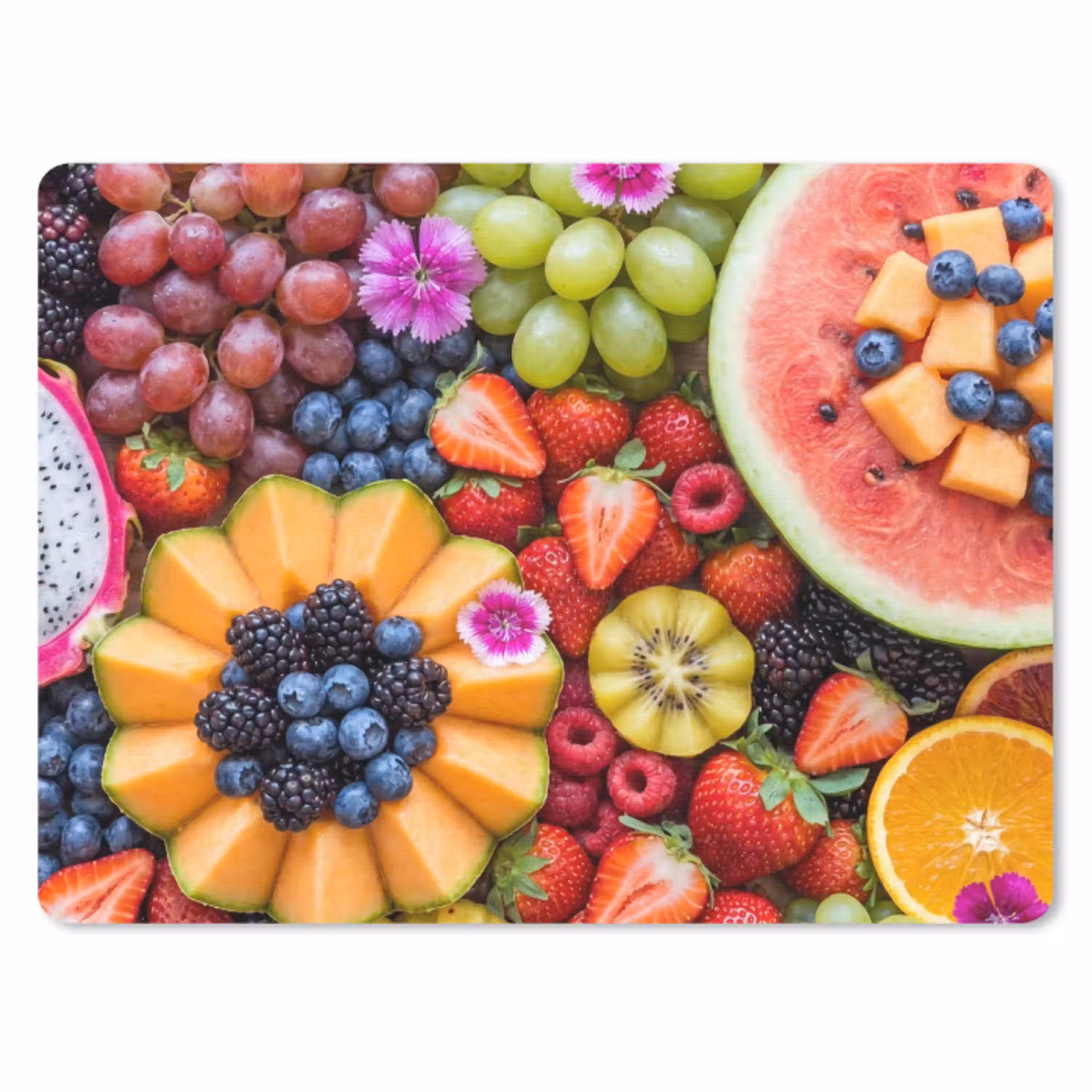Fruit - Vers - Variatie - Eten - Kleurrijk muismat rubber klein -3d