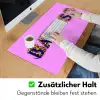 Felroze - Badass - Panterprint - Schaduw Muismat XXL klein -ysfeer3_duits