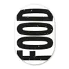 Food - Zwart - Wit - Decoratie Wandcirkel Ovaal Glas middel -3d