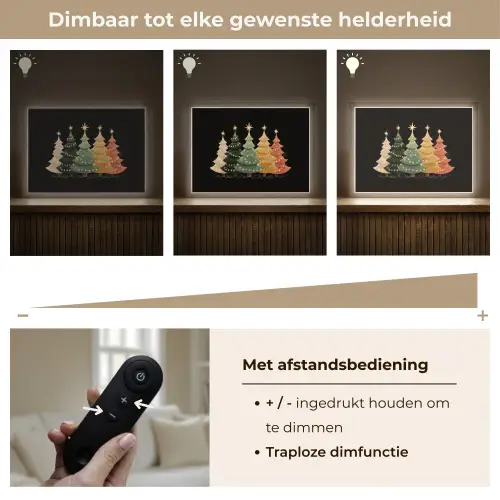 Kerstbomen - Kleurrijk - Lichtjes - Ster Light Box met batterij (Wandlamp) middel -USP_dimbaarNL