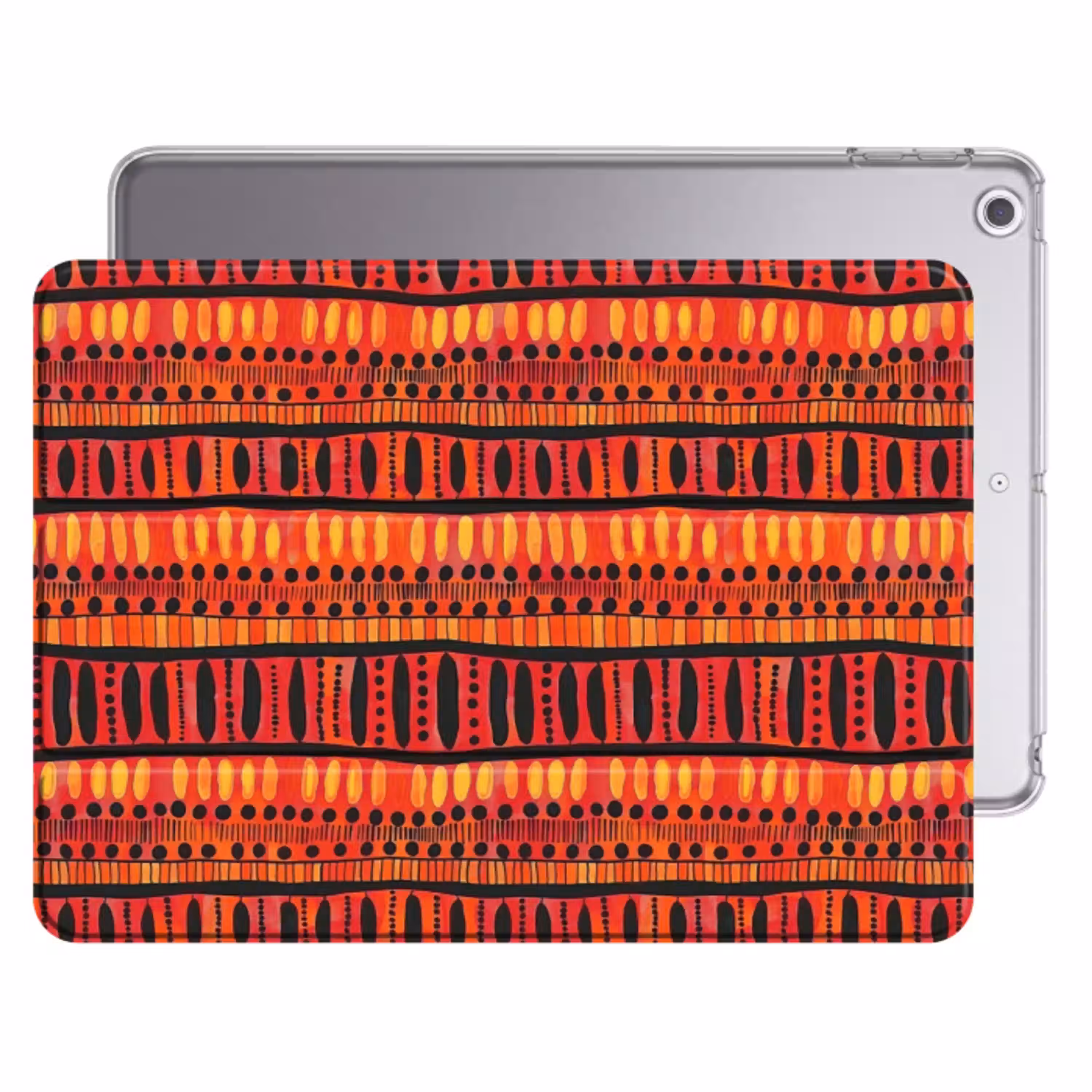 Rood - Oranje - Etnisch - Expressief - Patroon Apple iPad 2017 middel 1172 -threedimensional_3d_global