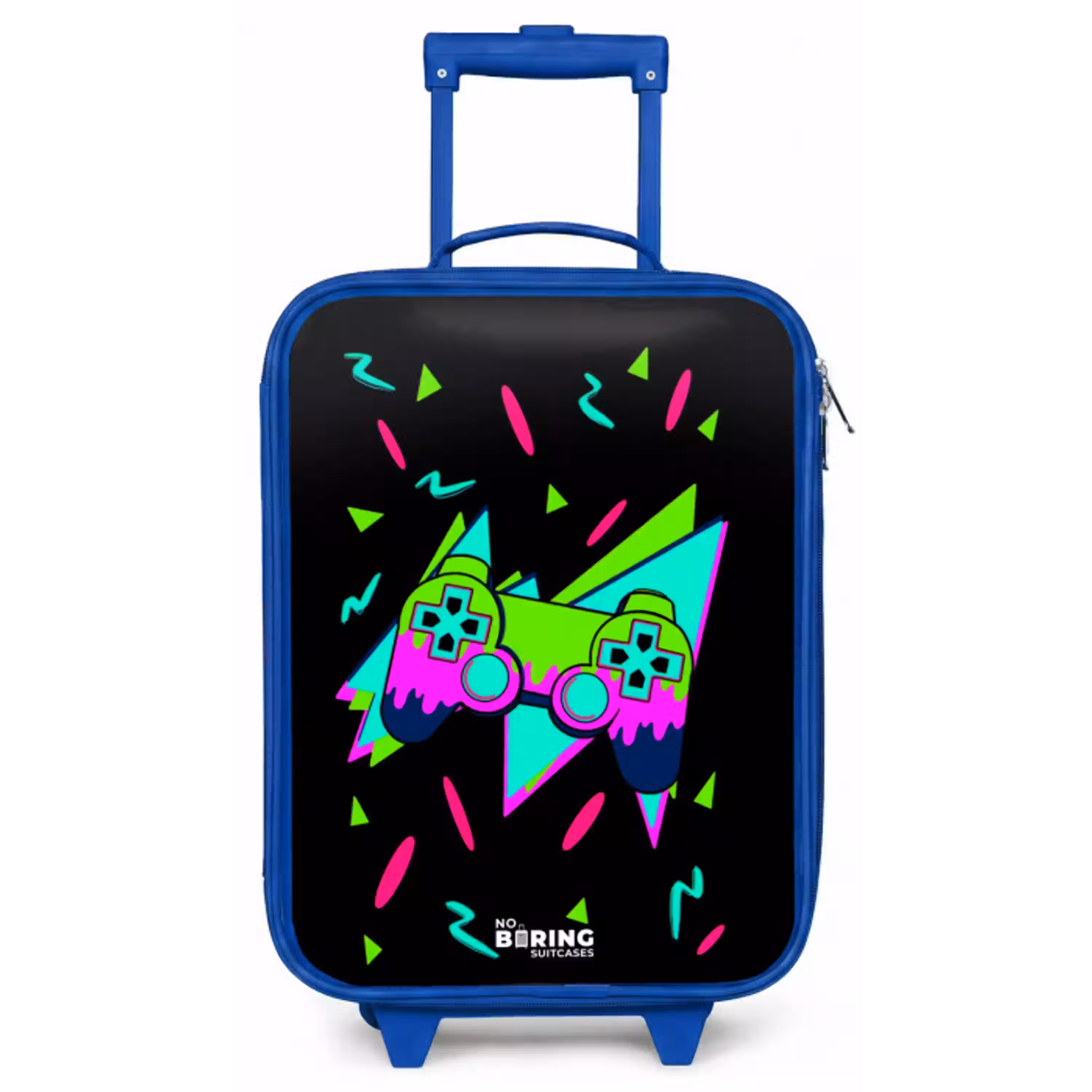 Neon controller op zwart Kinderkoffer - Blauw klein -zz3dotto
