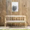 Basketbal - Wit - Schaduw - Lijnen Tuinposter op houten frame 2 cm dik klein -sfeer4
