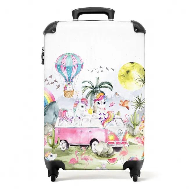 Eenhoorn safari NBS - Handbagage koffer - Kinderen Unisex middel -productfoto_recht