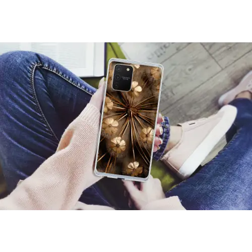 Droogbloemen - Bruin - Natuur Telefoonhoesje Samsung Galaxy S10 Lite klein -handS10Lite