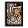 Marmerlook - Goud - Glitter - Luxe - Marmer - Wit fotolijst zwart zonder passe partout klein -3d