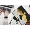 Wolf - Bergen - Maan - Zwart laptophoes neopreen klein -bureau