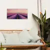 Lavendelveld - Zonsondergang - Paars - Bloemen tuinposter los doek klein -sfeer7