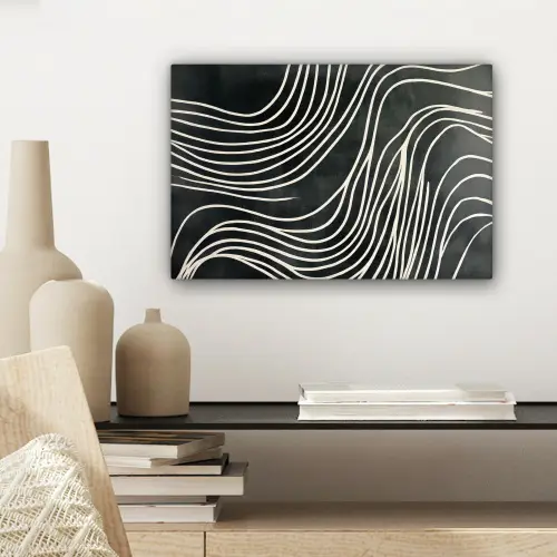 Lijnen - Patroon - Abstract - Wit canvas 2cm klein -sfeer6