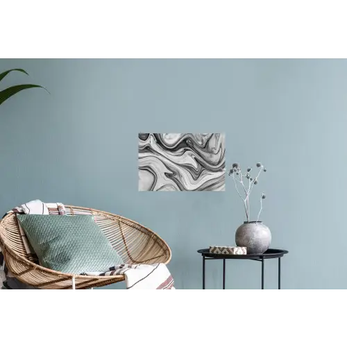 Marmer - Patronen - Grijs - Marmerlook - Zwart Muursticker klein -plant