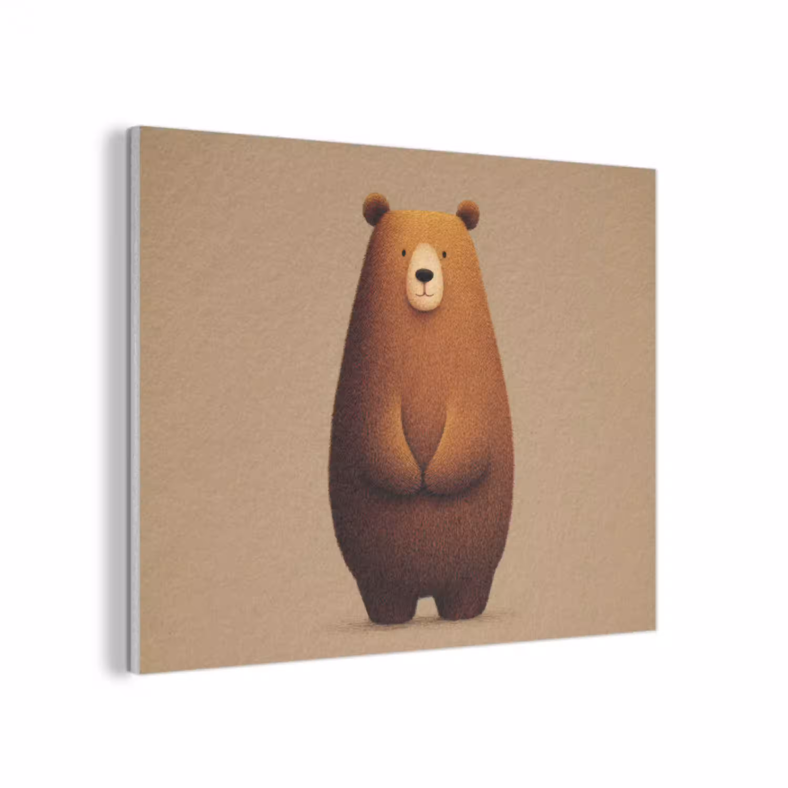 Beer - Minimalistisch - Bruin PET vilt klein -3d