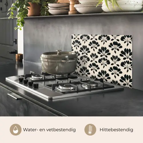Abstract - Patroon - Zwart keuken achterwand spatscherm klein 900 -usp_NL