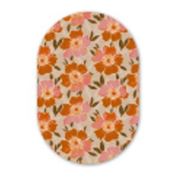 Bloemen - Motief - Retro Wandcirkel Ovaal Aluminium middel 839 -3d