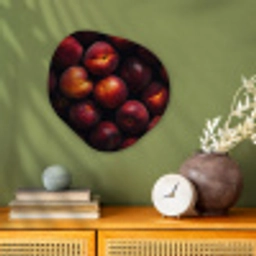 Fruit - Close up - Nectarines Wandcirkel Organisch Forex 3mm klein -sfeer2