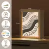 Golven - Zwart - Zandkleur Light Box met kabel (Tafellamp) klein -USP_NL