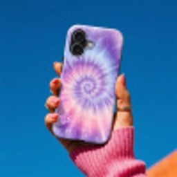 Pasteltinten - Paars - Spiraal - Marmer Toughcase MagSafe Apple iPhone 17 klein -Sfeer1V