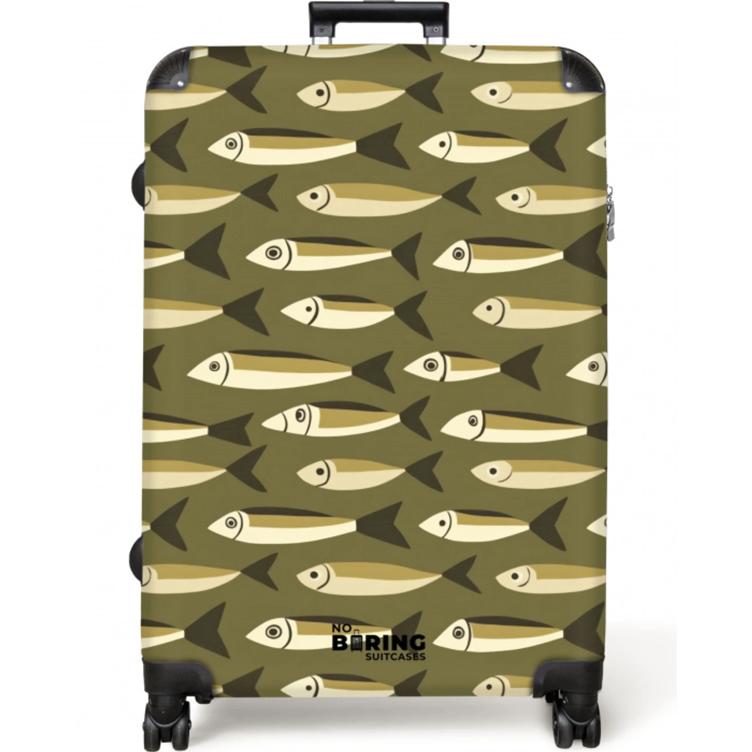Vis - Patroon - Groen NBS - Large koffer - Volwassenen Unisex groot -zzzzzzzzkaufland2