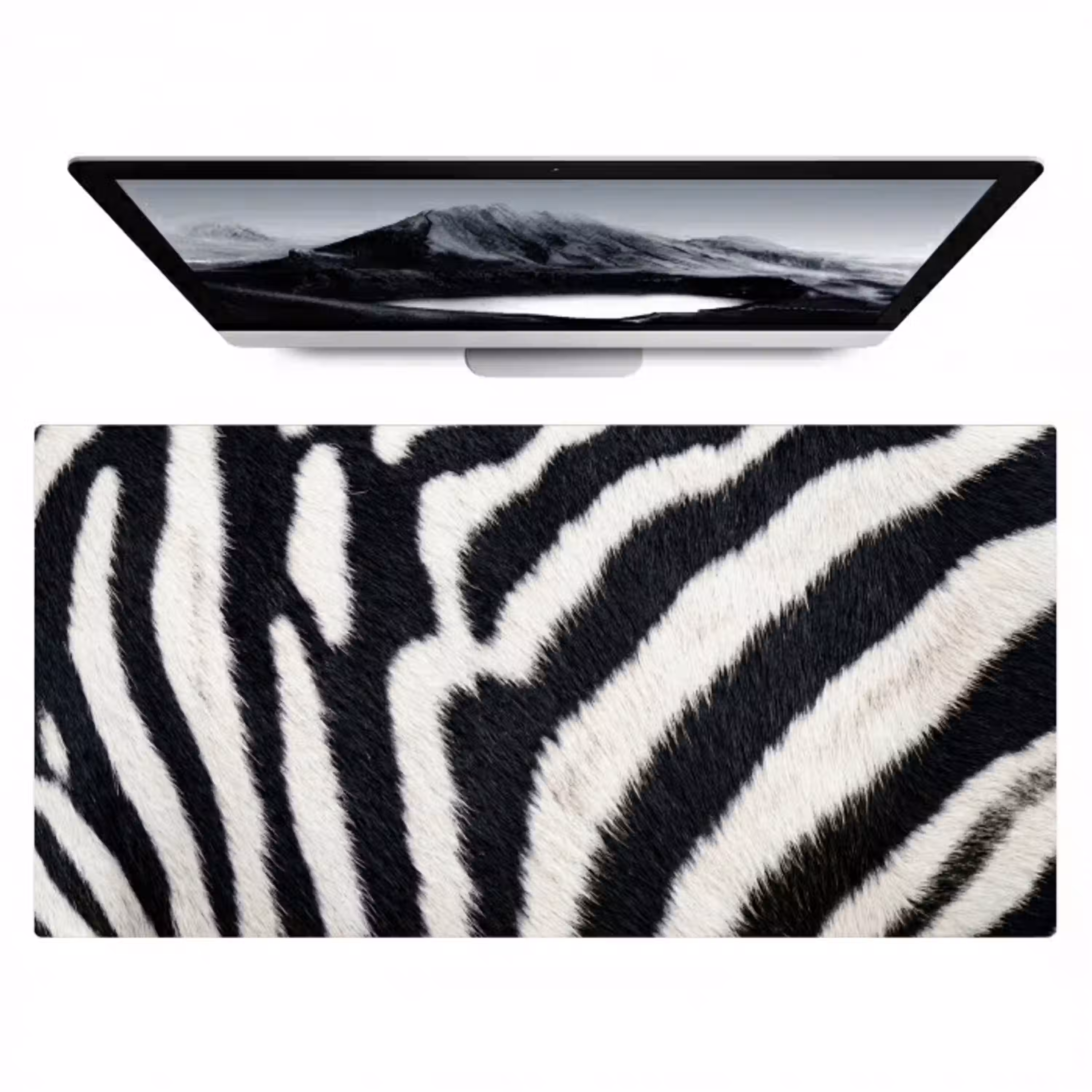 Zebra - Vacht - Klassiek - Zwart - Wit Muismat XXL klein -zzz3d