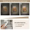 Burger - Eten - Kunst - Grijs - Graffiti Light Box met kabel (Tafellamp) klein -USP_dimbaarNL
