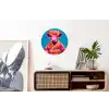 Koe - Bloemenkrans - Oorhangers - Kimono Wandcirkel aluminium klein -kantoor