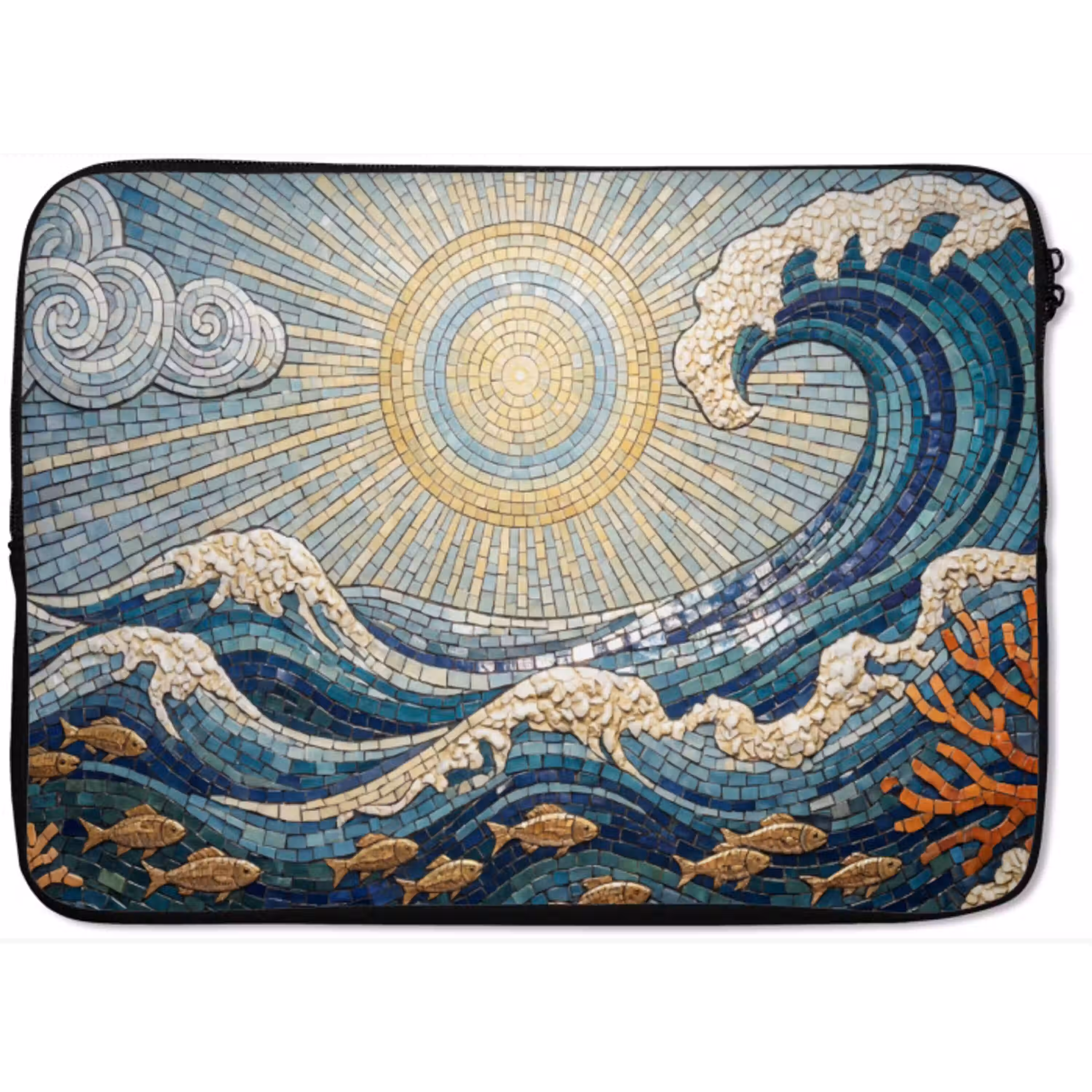 Onderwater - Koraal - Vis - Natuur - Kunst laptophoes neopreen klein -zkaufland3dotto