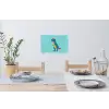 Dinosaurus - Blauw - Zonnebril Muursticker klein -eettafel