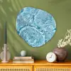 Water - Blauw - bubbels Wandcirkel Organisch Aluminium middel -sfeer2