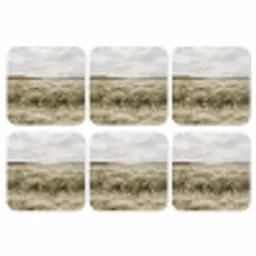 Illustratie - Landschap - Wit onderzetter kurk middel -3d