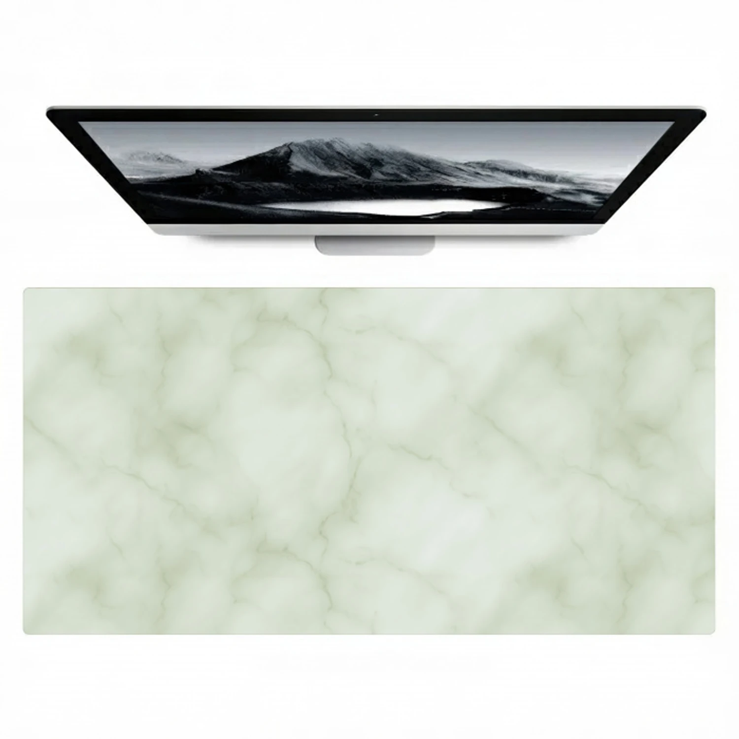 Groen - Marmer - Aders Muismat XXL klein 681 -zzz3d