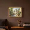 Dorp - Zon - Kraampjes - Huizen Light Box met batterij (Wandlamp) middel -sfeer4
