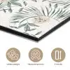 Monstera - Palmblad - Jungle - Tropisch aluminium wit klein -closeup_NL