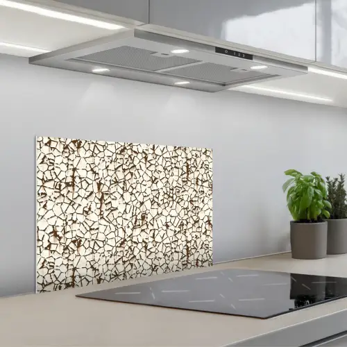 Beige - Patroon - Roest - Verf keuken achterwand spatscherm klein 900 -3d_schuin
