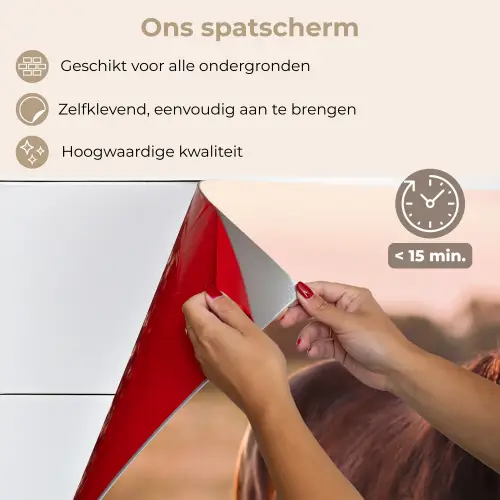 Paard - Zonsondergang - Bruin keuken achterwand spatscherm klein -spatscherm_NL