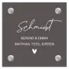 Grijs - Sierlijk Naambord Vierkant klein -3d