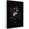 Bloemstuk - Vaas - Zwart Tuinposter op houten frame 2 cm dik klein -3d