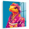 Bloemenkrans - Hagedis - Kimono - Paars plexiglas 5mm klein -zzzproduct_nieuw