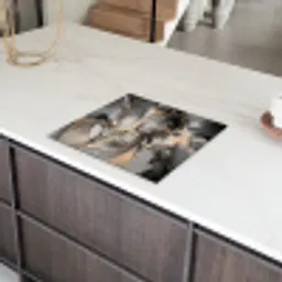 Geologisch Goud op Marmer Inductie beschermer vinyl 3mm middel -sfeer8
