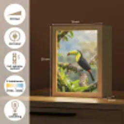 Toekan - Jungle - Natuur - Kleurrijk Light Box met kabel (Kinderlampje) klein -USP_NL