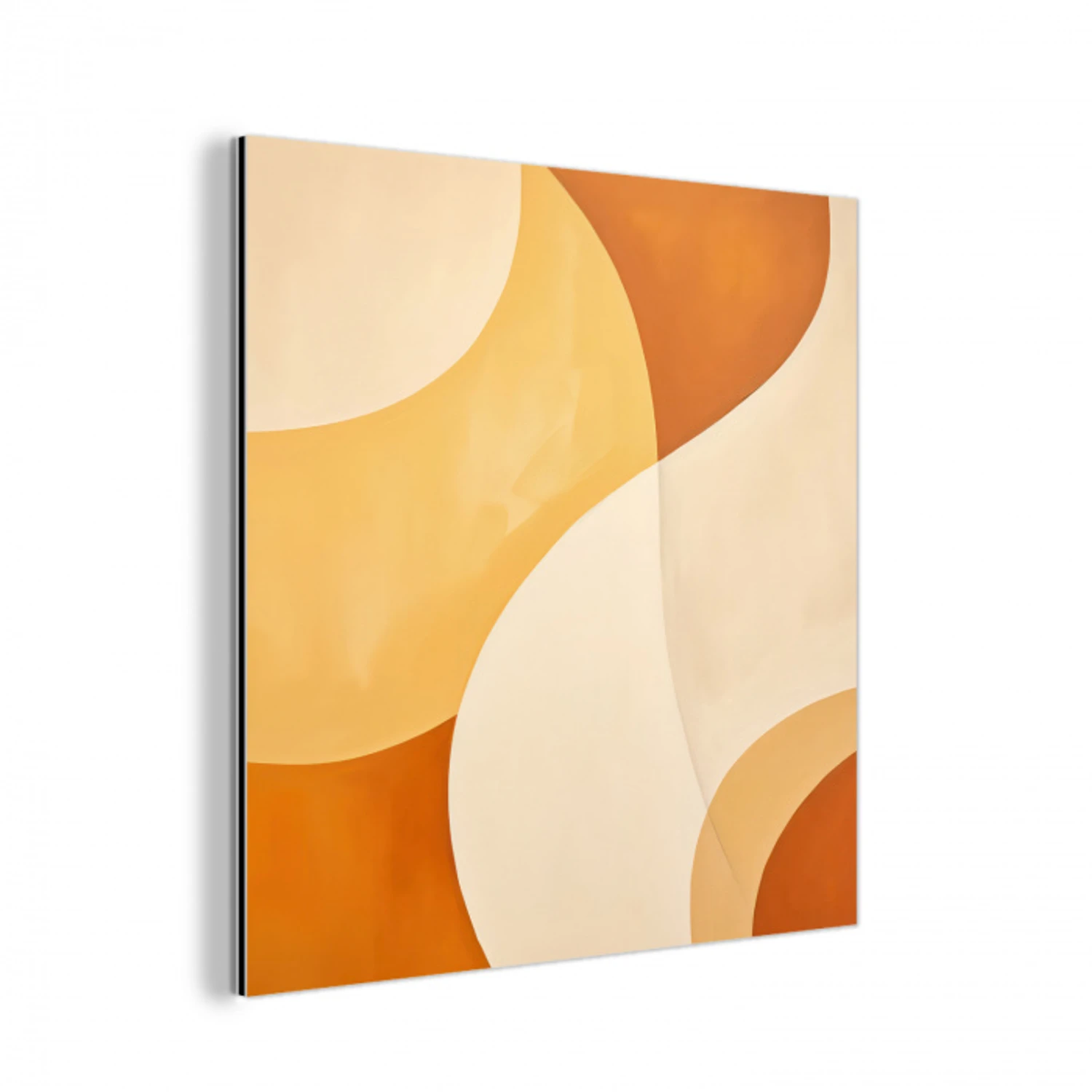 Abstract - Patroon - Modern - Beige - Oranje aluminium wit klein -3d