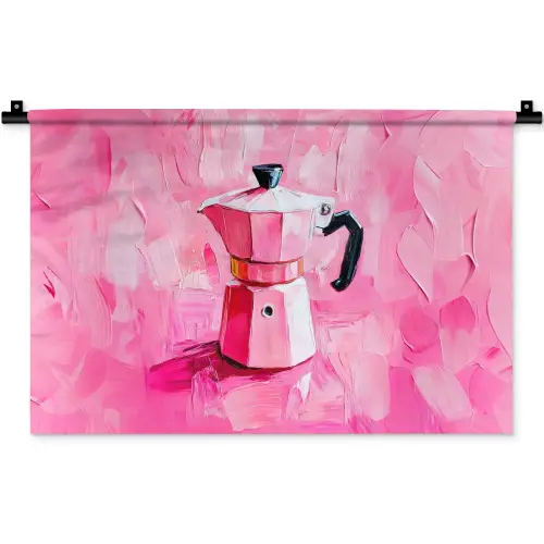 Roze - Verf - Coffee Wandkleed katoen klein -zz3d