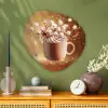Chocomelk - Drinken - Warm - Bruin Wandcirkel Organisch Aluminium middel -sfeer2