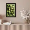 Appels - Groen - bladeren fotolijst zwart zonder passe partout klein -sfeer5