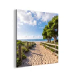 Strand - Zandpad - Oceaan - Natuur aluminium wit klein -3d