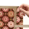 Geometrisch - Bloemen - Kleurrijk Light Box met batterij (Wandlamp) middel 907 -USP_websiteprintNL
