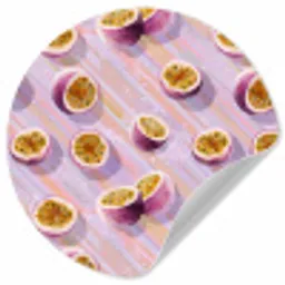 Passievrucht - Tropisch - Paars Wandcirkel behangsticker klein 186 -3d