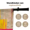 Vrouwengezicht - Krantenpapier - Abstract - Roze Wandkleed katoen klein -sfeer2