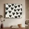 Hartjes - Zwart - Beige Textielframe - compleet frame klein -sfeer3