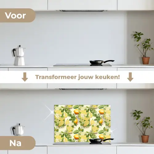 Citroen - Drankje - Glas - Munt keuken achterwand spatscherm klein 900 -voor_na_NL